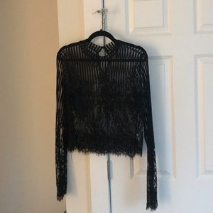 Lulus black lace top